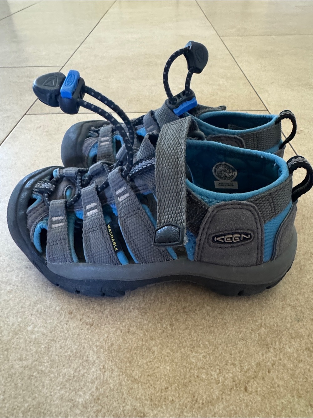 Keen Kids Grey and Blue Closed-Toe Water Sandals - Picture 4 of 5